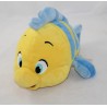 Plüsch Fisch Polochon DISNEY STORE Die kleine gelbe Meerjungfrau blau Wappen 27 cm