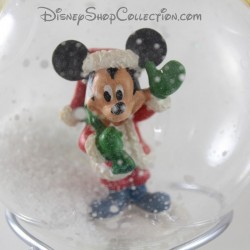 Boule de Noël en verre Mickey DISNEY Noel ornement bonnet rouge 10 cm