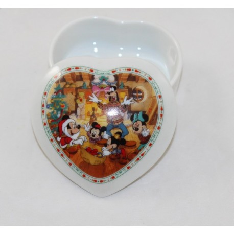 Jewelry box Mickey DISNEYLAND PARIS Christmas ceramic heart 8 cm