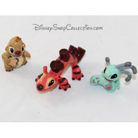 Set di 3 figurine Lilo e Stitch DISNEY Reuben, Poxy e Yang