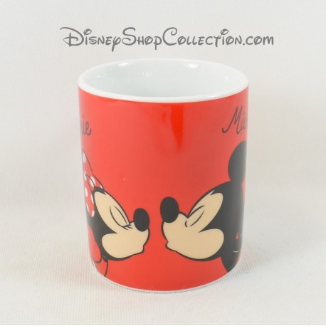 Taza Mickey Minnie DISNEY Beso beso rojo blanco cerámica 10 cm