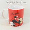 Tazza Mickey Minnie DISNEY Kiss kiss rosso ceramica bianca 10 cm