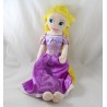 Muñeca de peluche Rapunzel DISNEY vestido morado largo pelo de princesa 50 cm