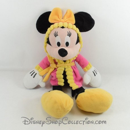 Plush Minnie DISNEY PTS SRL bathrobe dressing gown pink yellow 43 cm