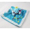 Doudou flach Dumbo DISNEY NICOTOY blaue Wimpel mehrfarbig Sterne 26 cm