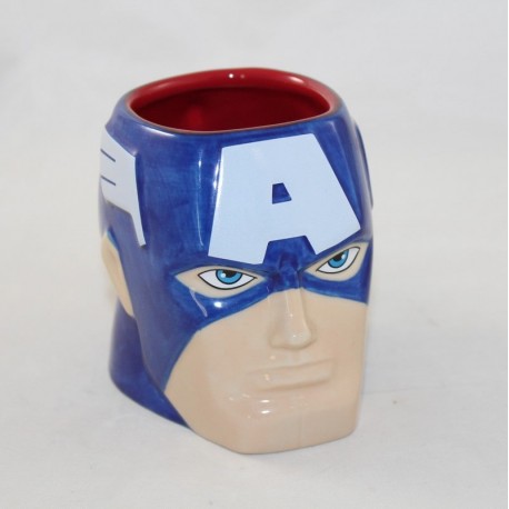 Tasse 3D Captain America DISNEYPARKS Marvel Superhelden Gesichtsbecher 17 cm