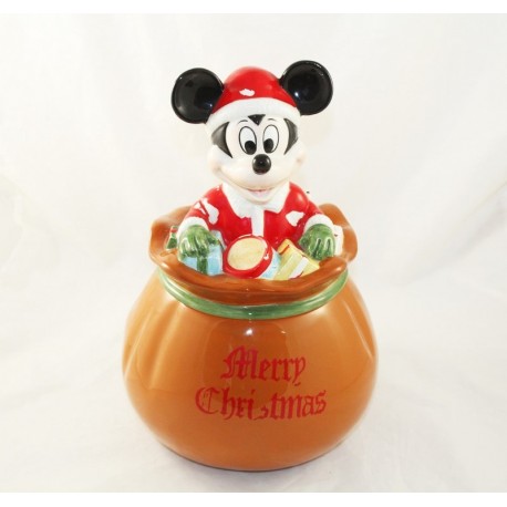 Caja de galletas Mickey Mouse DISNEY Feliz Navidad Navidad tarro de galletas de cerámica 30 cm