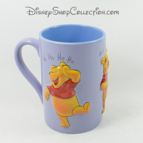 Tazza in rilievo Winnie the pooh DISNEY STORE diverse espressioni ridere viola ceramica tazza 3D