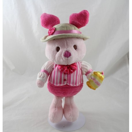 Plush Porcinet DISNEY STORE pot Hunny pink official hat 30 cm