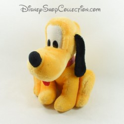 Vintage Pluto Hund Plüsch Walt Disney World Pluto Sitzend Rotes Halsband 24 cm