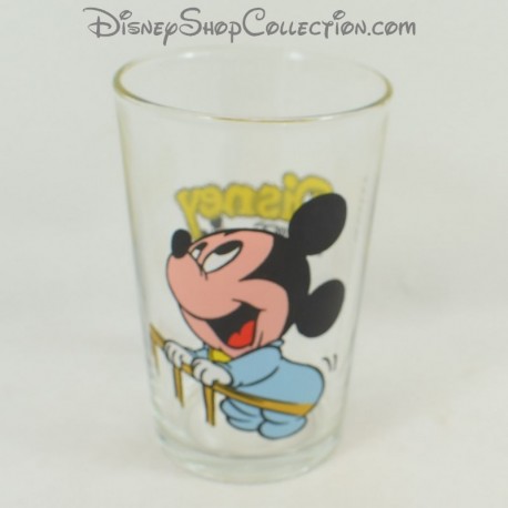 Baby glass Mickey DISNEY Babies vintage senape vetro Mesh 1985