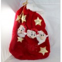Hotte de Noël nains DISNEY STORE Blanche-Neige 2006 Joyeux Simplet et Grincheux sac 50 cm