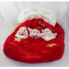 Hotte de Noël nains DISNEY STORE Blanche-Neige 2006 Joyeux Simplet et Grincheux sac 50 cm