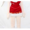 Muñeca hada de felpa Bell DISNEYLAND PARIS vestido rojo Navidad 58 cm