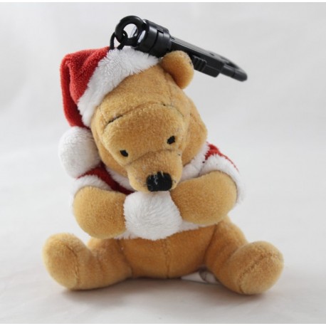 Llavero de felpa Winnie the Pooh DISNEY STORE Navidad rojo naranja 18 cm