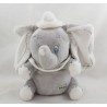 Plush elephant Dumbo DISNEY NICOTOY gray white sitting seams ears 26 cm