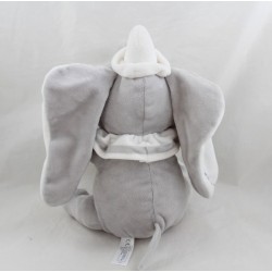 Peluche éléphant Dumbo DISNEY NICOTOY gris blanc assis coutures oreilles 26 cm