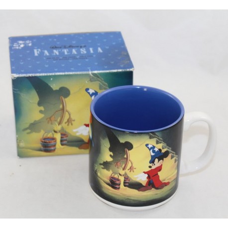 Escena de la taza Mickey DISNEYLAND PARIS Fantasia hechicero Yen Sid escena de la copa de la película de Disney 9 cm