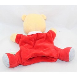 Doudou marionnette Winnie l'ourson DISNEY BABY rouge nuage cerf-volant 25 cm