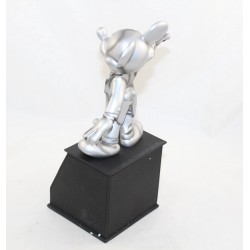 Figurine statuette Mickey DISNEYLAND PARIS argent Welcome Bienvenue 25 cm