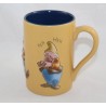 Mug in relief Happy dwarf DISNEY STORE Snow white and the 7 dwarfs cup yellow and blue ceramic 3D