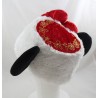 Minnie berretto DISNEYLAND PARIS Cappello cosacco stile natalizio orecchie rosse bianco