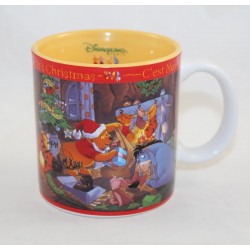 Mug Winnie et ses amis DISNEYLAND PARIS It's Christmas C'est Noël scène 10 cm