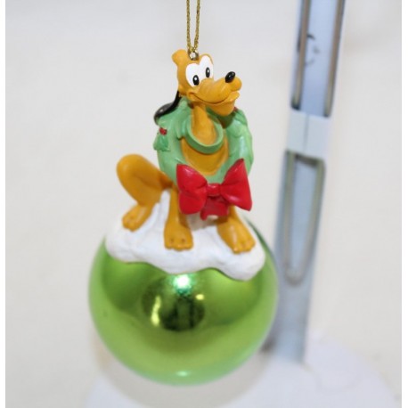 Perro de bola de Navidad Pluto DISNEY Mickey perro verde decoración árbol de Navidad 12 cm