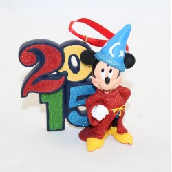 Ornement figurine Mickey DISNEYLAND PARIS Fantasia magicien 2015 décoration a suspendre 10 cm