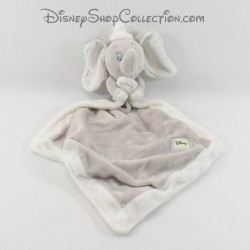 Doudou Dumbo DISNEY NICOTOY éléphant gris blanc écusson 43 cm
