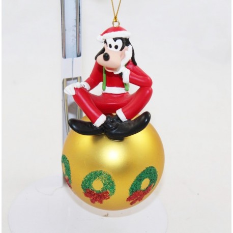 Weihnachtskugel Goofy DISNEY goldener Ornament Weihnachtskranz 14 cm