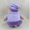 Peluche Winnie l'ourson DISNEY NICOTOY pyjama et bonnet de nuit violet 20 cm