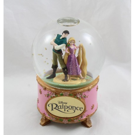 Snow globe musical Rapunzel DISNEYLAND PARIS snowball snowglobe Flynn 16 cm