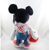 Plush Mickey DISNEY STORE Valentine's Day 2021 overalls jeans red heart 41 cm NEW