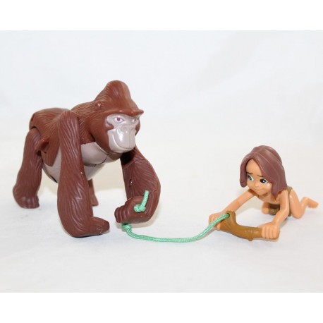 Vintage 1999 Tarzan Gorilla Gorilla DISNEY McDonald's Kala y Tarzán Figura