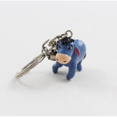 Porte clés âne Bourriquet DISNEY figurine pvc bleu grelot 3 cm