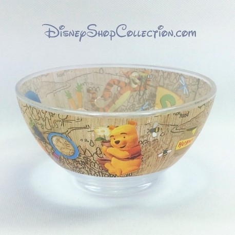 Bowl Winnie el oso DISNEY cristal transparente Tigrou Porcinet y Bourriquet