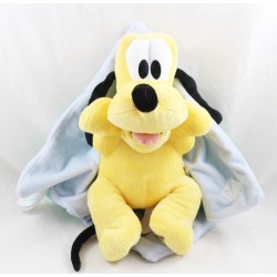 Peluche chien Pluto DISNEYPARKS couverture bébé Disney Babies os 28 cm