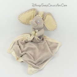 Doudou mouchoir éléphant Dumbo NICOTOY Disney gris beige 45 cm