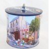 Boîte à biscuits DISNEYLAND PARIS Tour Eiffel tole métal fer ronde Mickey et ses amis 15 cm