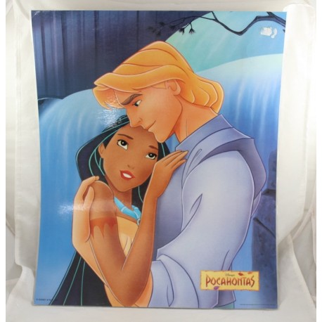 Poster laminato John Smith e Pocahontas DISNEY poster vintage 51 cm