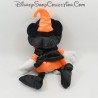 Peluche Minnie DISNEYLAND PARIS Halloween déguisée en sorcière orange et noir 29 cm