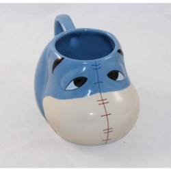 Mug tête 3D âne Bourriquet DISNEY STORE bleu Winnie l'ourson visage tasse 10 cm