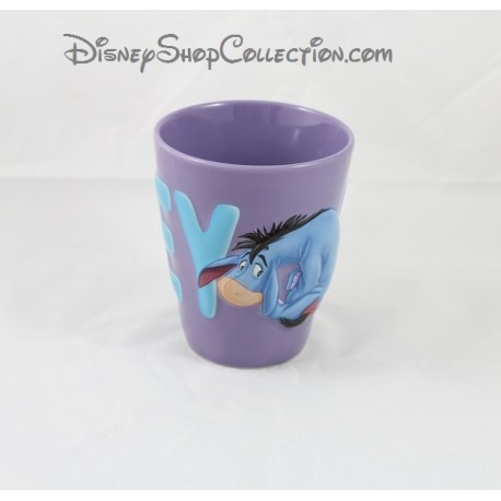 Mug embossed Eeyore DISNEY STORE Eeyore purple 3D 12 cm ceramic Cup