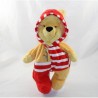 Winnie cucciolo orso DISNEY NICOTOY cappuccio giallo rosso 29 cm