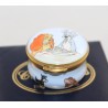 Emaillierte Box Beauty und der Tramp CRUMMLES Disney Pillenbox Objekt mit Etui