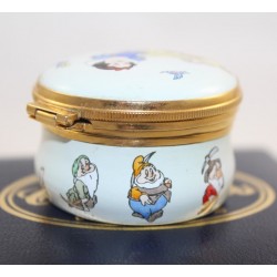 Boîte émaillée Blanche-Neige et les 7 nains CRUMMLES Disney pilulier boîte objet avec écrin