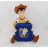 Peluche cadre photo Woody DISNEY STORE Toy Story cowboy assis 20 cm