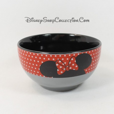 Ciotola Minnie DISNEY grigio nero rosso pisello bianco Minnie Mouse ceramica 14 cm