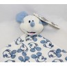 Doudou plat Mickey DISNEY Primark losange bleu blanc 39 cm NEUF